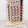 104 Holes Wood Rotating Essential Oil Bottle Holder Classification Display Stand Rack Essential Oil Rack with 32 Small Holes and 72 Large Holes for Displaying Essential/Massage Oils/Perfume/Cosmetic/2 view 3
