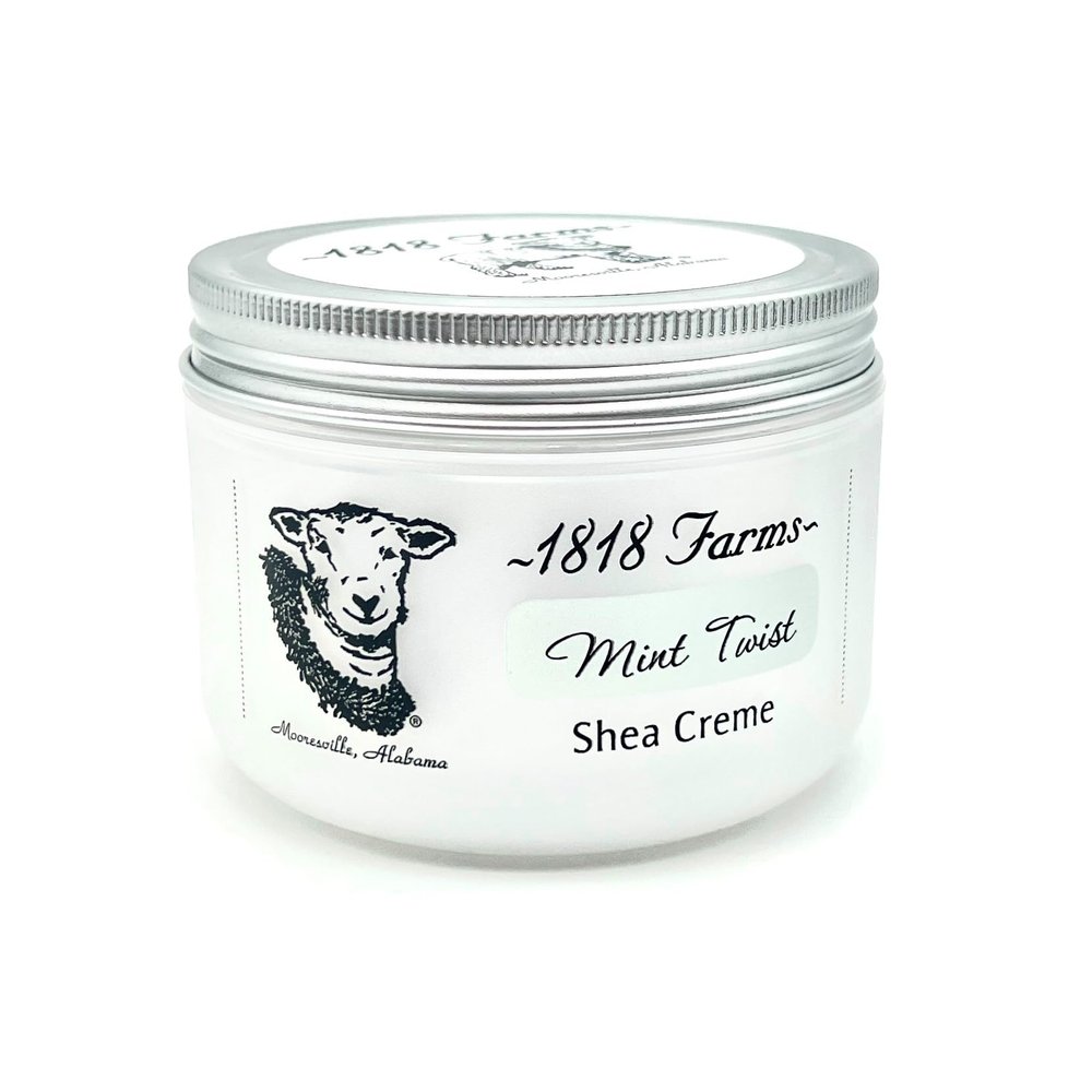 1818 Farms Shea Creme, 8 Fluid Ounces (Mint Twist)