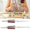 2Pcs Stainless Steel Curved Pointed Craft Tweezer, Lock Tweezer Fixed Jewelry Soldering Pointed Straight Curved Tip DIY Craft Tool Craft Tweezers for Jewelry Nail Art view 3