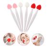Beatifufu Nose Exfoliating Lip Scrub Brush 6pcs Double-Sided Brush Set Facial Silicone Beauty Supplies Pink view 3