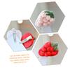 Beatifufu 4pcs Fabric Strawberry Barrettes, Lambswool Knitted Hair Clips with Bobby Pins for Girls, Cute Fruit-Shaped Hairpins for Little Girl's Everyday and Performance view 3