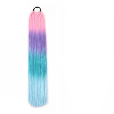 26Inch Ponytailtail Straight Hair Piece With Hair Band Mix Synthetic Braiding Hair