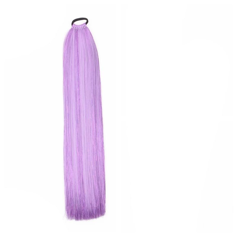 26Inch Ponytailtail Straight Hair Piece With Hair Band Mix Synthetic Braiding Hair