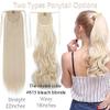 18/22'' 30-Inch Synthetic Hair Fiber Heat-Resistant Straight Hair With Ponytail Fake Hair Chip-In Hair Extensions Ponytail Tail view 4