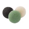 Cabilock 3pcs Natural Facial Cleansing Sponges Round Shape for Gentle Daily Exfoliation and Skin Care Black Green White and Biodegradable Face Wash Tools view 1