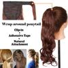 17''23'' Long Straight Ponytail Wrap Around Ponytail Clip In Hair Extensions Natural Hairpiece Headwear Synthetic Hair view 4