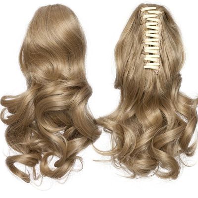 12" Short Wavy Ponytail Hair Extensions Claw Clip On Ponytail Hair Extension Synthetic Ponytail Extension Hair For Women