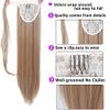 24" Synthetic Hair Wrap Around Ponytail Long Straight For Women Natural False Fake Hair Ponytail Clip In Hair Extensions view 3