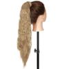 20 Inches Synthetic Corn Wavy Long Ponytail Hairpiece Wrap On Clip Hair Extensions Ombre Brown Ponytail Blonde Fake Hair view 1
