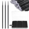 400 Pcs Micro Applicator Brushes,JASSINS Microswabs for eyelash extensions,Disposable 2mm Precision Mascara swab,For Cleaning and Applying Makeup (Black) view 1