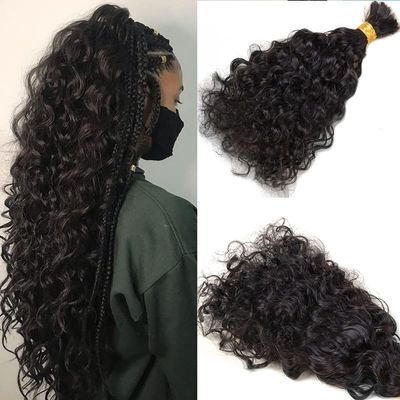 16inch Loose Wave Human Hair Bulk for Braiding Wet and Wavy Extensions Natural Black 1Bundle Human Bulk Braiding Hair for Micro Braids No Weft Weaving 100g/Bundle