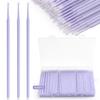 400 Pcs Micro Applicator Brushes,JASSINS Microswabs for eyelash extensions,Disposable 2mm Precision Mascara swab,For Cleaning and Applying Makeup (Light purple) view 1
