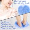 SZZYXD 2PACK Shower Foot Scrubber Mat Back Washer Back Exfoliating Bath Wash Pad Wall Mounted Slip Suction Cups Foot Scrubber for Use in Shower Cups Foot Cleaner for Men and Women view 3