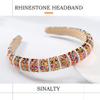 Sinalty Rhinestone Headbands Bling Crystal Beaded Headband Thick Padded Hairbands Fashionable Handmade Hair Accessories for Women (Charm) view 2