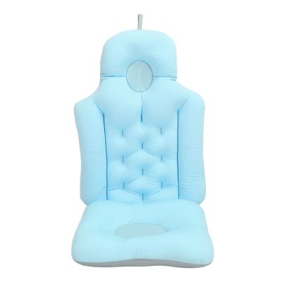 Full Body Bath Cushion Bathtub Cushion Soft Folding Headrest Back Support Bath Pillow Cushion Full Body Bath Pillow, Bath Pillows for Tub Neck and Back Support for Tub Neck and (Blue)
