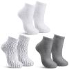HooLing 3 Pairs Aloe Socks Moisturizing Spa Socks Aloe Vera Infused Fuzzy for Christmas Women Men Repairing Softening Dry Cracked Feet Skins(Gray) view 1