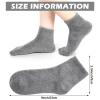 HooLing 3 Pairs Aloe Socks Moisturizing Spa Socks Aloe Vera Infused Fuzzy for Christmas Women Men Repairing Softening Dry Cracked Feet Skins(Gray) view 2
