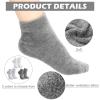 HooLing 3 Pairs Aloe Socks Moisturizing Spa Socks Aloe Vera Infused Fuzzy for Christmas Women Men Repairing Softening Dry Cracked Feet Skins(Gray) view 3