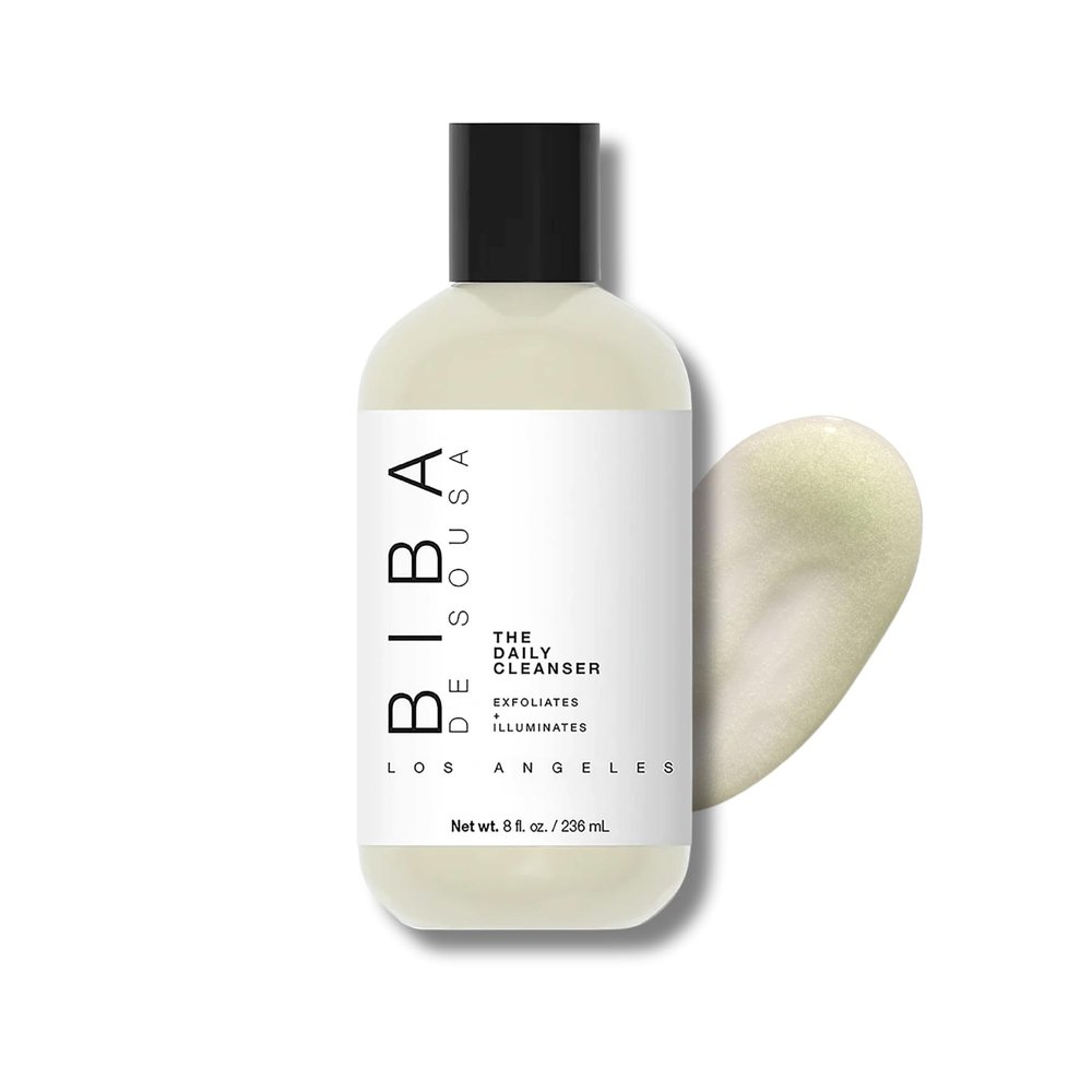 Biba De Sousa, The Daily Cleanser - Face and Body Wash with Exfoliating Beads, For Normal, Oily or Blemished Skin - Illuminates and Refines Skin Surface (8 ounces)