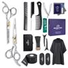 Equinox Professional Hair Scissors Set - Pro Barber Kit, Includes Cutting Scissors, Thinning Shears, Straight Razor, 3 Combs, Clips, Grippers - Salon & Barber Supplies, Hair Tools view 1