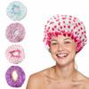 Stylish Shower Cap Satin Bouffant Pouch Hat Bath Hair Waterproof Bathing Spa New view 1