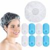 40 Pc Disposable Shower Cap Waterproof Bathing Caps Bath Hat Elastic Hair Band view 2
