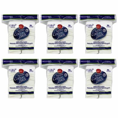 480ct 100% Pure Cotton Squares Pads Cosmetic Face Makeup Remover Hypoallergenic