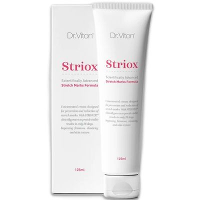 Dr. Viton STRIOX Scientifically Advanced Stretch Marks Cream 4.23 Fl. Oz. (125 ml), Reduces the Appearance of Stretch Marks and Prevents the Creation of New Stretch Marks