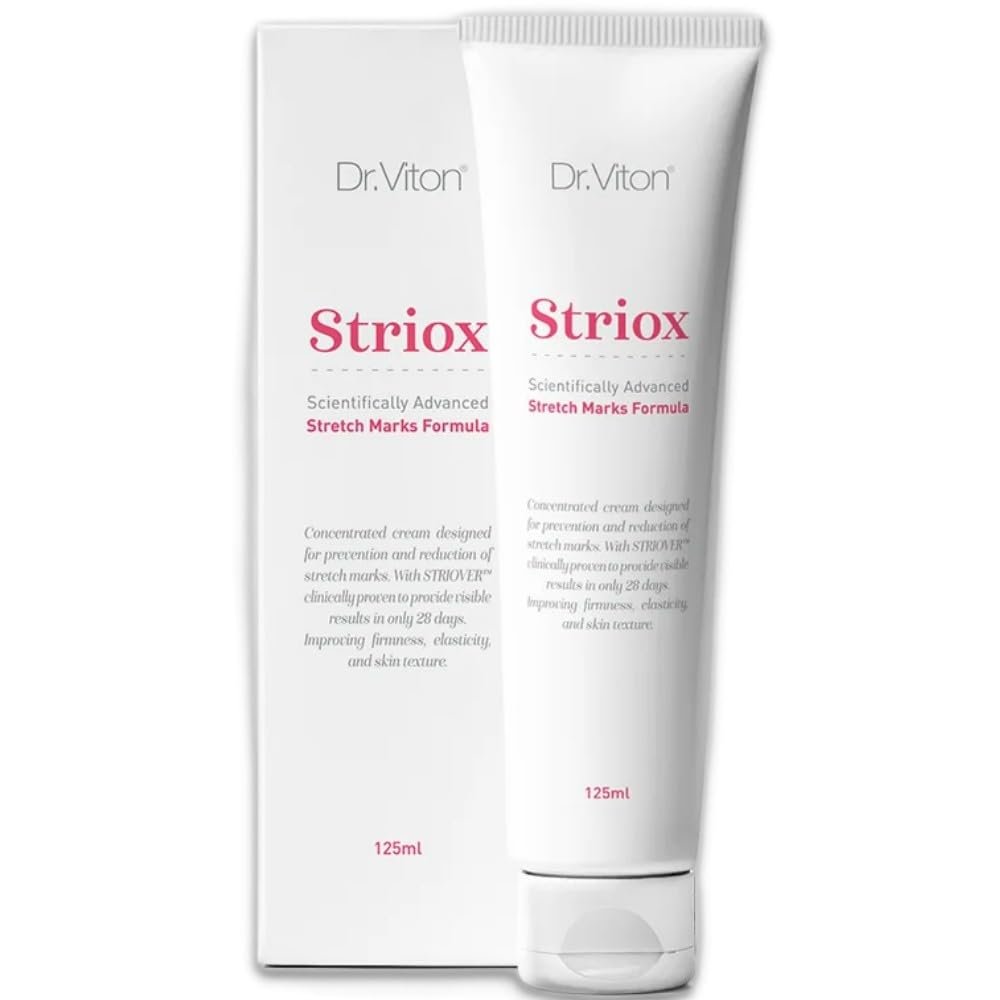Dr. Viton STRIOX Scientifically Advanced Stretch Marks Cream 4.23 Fl. Oz. (125 ml), Reduces the Appearance of Stretch Marks and Prevents the Creation of New Stretch Marks