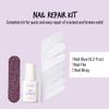 Kiss New York Nail Repair Kit for Damage, Broken, Cracked and Weak Nails - Biotin Infused Glue, File, and 2 Wraps - Made in Korea view 2