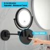 8 Inch LED Wall Mount Two-Sided Magnifying Makeup Vanity Mirror, 1X/3X Magnification Plug in 360 Extendable Arm for Bathroom Shaving Cosmetic 12 Inch Extension Chrome Finish view 2