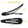 100Pcs Snap Hair Clips, Sublaga 2 Inch Bend Hair Clips, Metal Barrettes, No Slip Cute Solid Candy Color Hair Accessories for Girls, Women, Kids Teens or Toddlers (100pcs Black) view 2