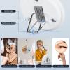 6inch 30X Magnifying Mirror with Stand & Suction Cups, Large Travel Magnified Mirror 30 x High Magnification Makeup Mirror for Handheld Table Wall-Mounted Use, 30x Travel Magnifying Mirror & Tweezers view 2