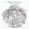 100Pcs Snap Hair Clips, Sublaga 2 Inch Bend Hair Clips, Metal Barrettes, No Slip Cute Solid Candy Color Hair Accessories for Girls, Women, Kids Teens or Toddlers (100pcs Silver) view 3