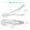 100Pcs Snap Hair Clips, Sublaga 2 Inch Bend Hair Clips, Metal Barrettes, No Slip Cute Solid Candy Color Hair Accessories for Girls, Women, Kids Teens or Toddlers (100pcs Silver) view 4