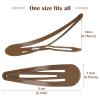 100Pcs Snap Hair Clips, Sublaga 2 Inch Bend Hair Clips, Metal Barrettes, No Slip Cute Solid Candy Color Hair Accessories for Girls, Women, Kids Teens or Toddlers (100pcs Coffee) view 3