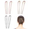 6pcs Large French Hair Pin,French U Shaped Hair Pins,4Inch 2 Prongs Hair Pin Durable Elegant Metal Alloy Sturdy portable Easy to Use for Thick Long Hair view 1