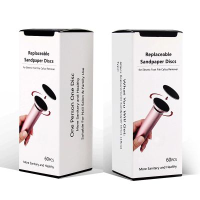 120pcs Foot File Sandpaper Discs Refill for Electric Callus Remover Dead Skin Removal (60pcs Rough 80 Grit + 60pcs Smooth 180 Grit)