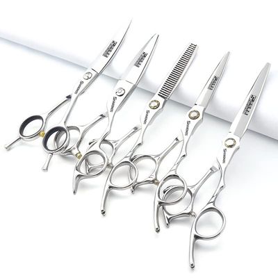 6/6.5-inch professional hairdressing set with sharp blades, easy to trim, suitable for barbers, hair salons, and salon studios. (6 inch-5pc)