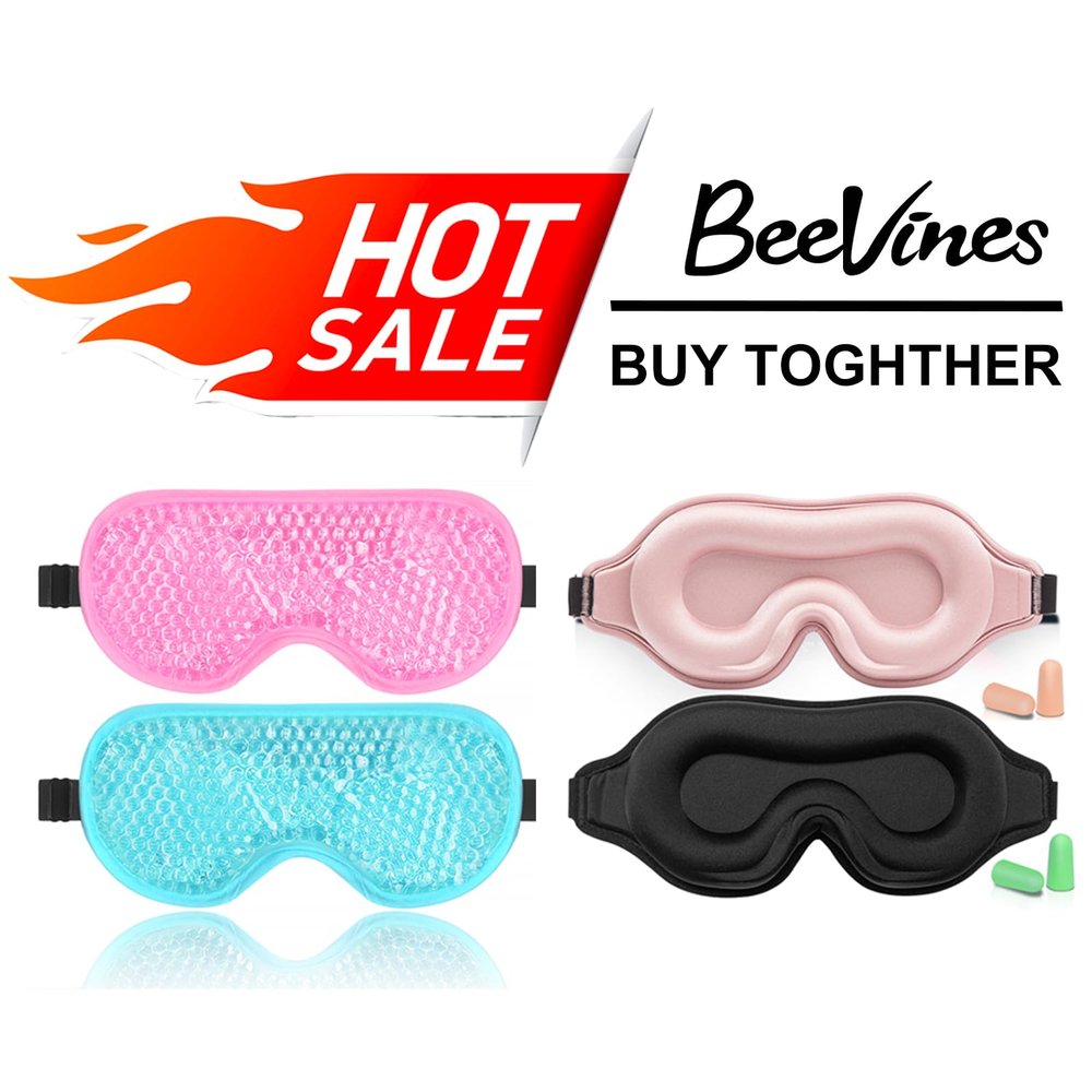 BeeVines Gel Eye Mask & 3D Contoured Eye Mask