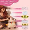 SHIMIDO Body Powder Puff and Container, 3.15" Portable Empty Body Powder Container for Baby Women's Loose Dusting Powder, Powder Case Box with Lids for Bath, Travel and Home Use (Old time) view 3