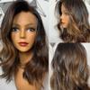 ANONLYLUX Highlight Ombre 13x4 Lace Front Wigs Human Hair Balayage Highlight Human Hair Wigs Pre Plucked Body Wave Colored Blonde Highlight Frontal Wigs with Baby Hair 150% Density 18 Inch view 1