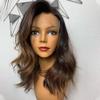 ANONLYLUX Highlight Ombre 13x4 Lace Front Wigs Human Hair Balayage Highlight Human Hair Wigs Pre Plucked Body Wave Colored Blonde Highlight Frontal Wigs with Baby Hair 150% Density 18 Inch view 2