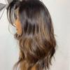 ANONLYLUX Highlight Ombre 13x4 Lace Front Wigs Human Hair Balayage Highlight Human Hair Wigs Pre Plucked Body Wave Colored Blonde Highlight Frontal Wigs with Baby Hair 150% Density 18 Inch view 3