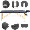 Artechworks Massage Table Massage Bed 2 Folding Portable Lash Bed for Eyelash Extensions Beauty Tattoo Table Adjustable Black W/Carry Case for Spa Salon,Lightweight,Black Color view 4