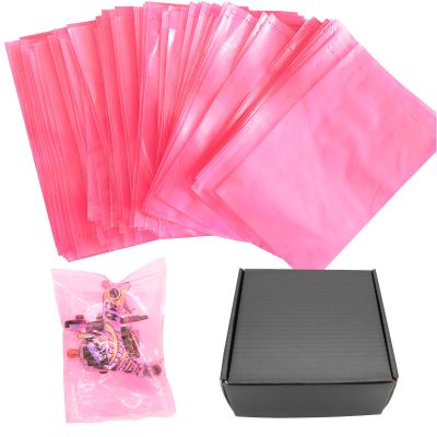 300PCS Tattoo Machine Bags,Disposable Tattoo Machine Bags Gun Bags Plastic Sleeve,Pink Tattoo Supplies Bags (3.9 in X 5.1 In) for Machine Covers Bags,Tattoo Supplies,Tattoo Kits