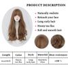 Azedssw Long Curly Hair Women Wig With Bangs Daily Brown Black Cosplay Braided Wigs Heat Resistant Fiber Party Fake Hair view 2