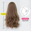 Azedssw Long Curly Hair Women Wig With Bangs Daily Brown Black Cosplay Braided Wigs Heat Resistant Fiber Party Fake Hair view 3