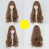 Azedssw Long Curly Hair Women Wig With Bangs Daily Brown Black Cosplay Braided Wigs Heat Resistant Fiber Party Fake Hair view 4