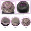 10inch Short Bob Wigs Human Hair With Bangs Straight Natural Black Silk Base Scalp Top None Lace Front Wigs Fall Brazilian Remy Hair Short Bob Wig With Bangs for Women view 4